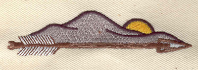 Embroidery Design: Arrow Mountain<br> 3.46w X 0.88h