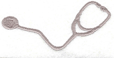 Embroidery Design: Stethoscope 2<BR>1.54" x 3.39"