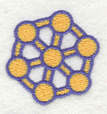 Embroidery Design: Atom 5<br> 1.61w X 1.60h