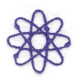 Embroidery Design: Atom<br> 1.20w X 1.20h