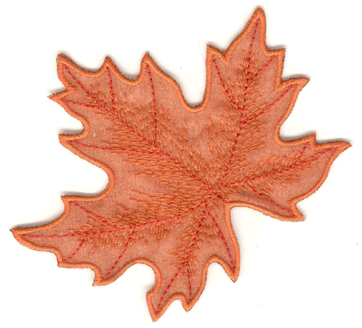 Embroidery Design: Maple leaf with fill large<br>4.66w X 4.35h