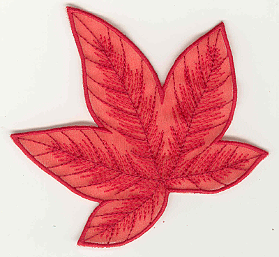 Embroidery Design: Sweetgum leaf with fill large<br>4.66w X 4.51h