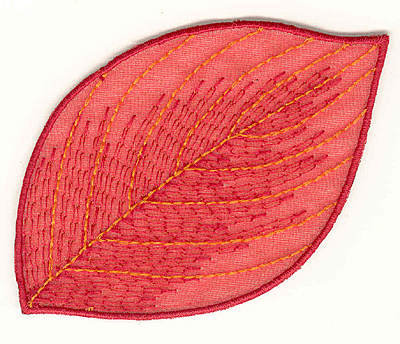 Embroidery Design: Dogwood leaf with fill large<br>3.21w X 2.74h