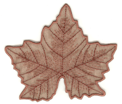Embroidery Design: Sycamore leaf with fill large<br>4.65w X 4.05h