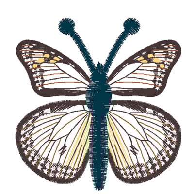 products-products-AI3B108 | Embroidery Legacy Embroidery Design: Butterfly Monarch large<br>4.66w X 2.13h