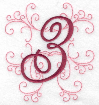 Embroidery Design: 3 large<br> 4.46w X 4.97h