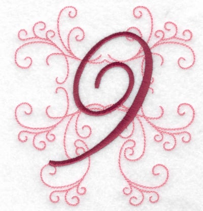 Embroidery Design: 9 large<br> 4.46w X 4.97h
