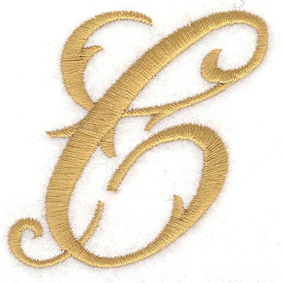 Embroidery Design: C large<br> 2.62w X 2.57h