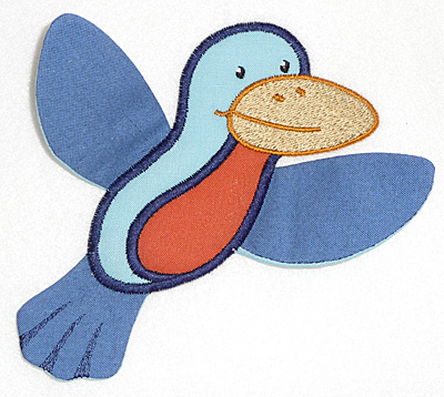 Embroidery Design: Bird applique<br> 5.62w X 3.91h