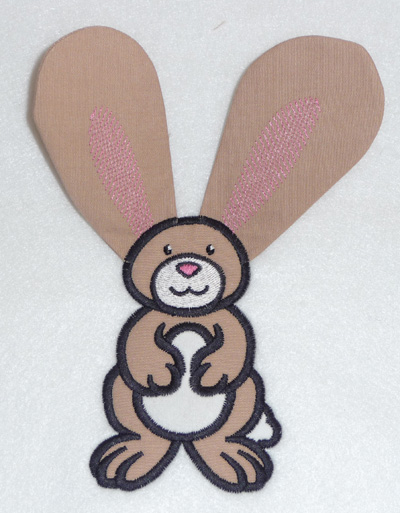 Embroidery Design: Bunny applique<br> 5.97w X 4.28h