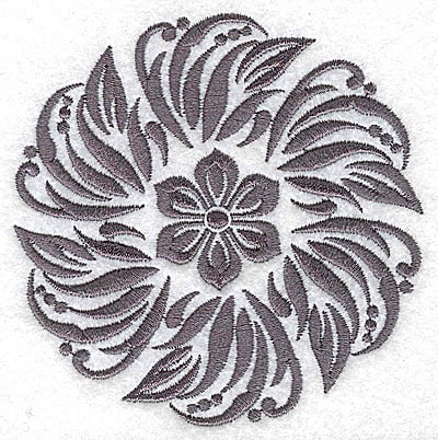 Embroidery Design: Damask Block 1 large<br> 6.37w X 6.44h