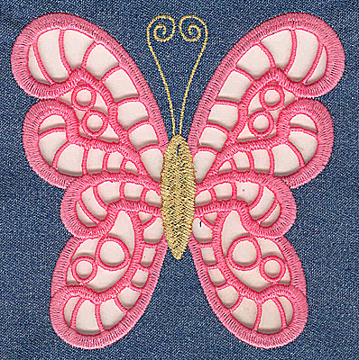 Embroidery Design: Cutwork Butterfly J large 4.91w X 4.97h
