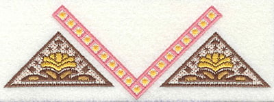 Embroidery Design: Paisley U large<br>7.00w X 2.49h