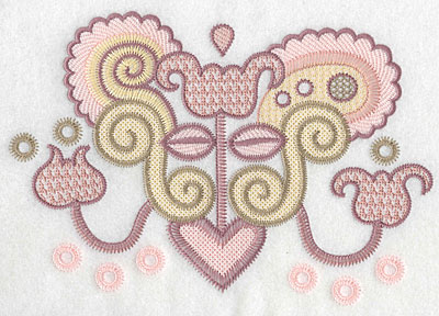 Embroidery Design: Motif C large <br> 6.20"h x 8.85"w