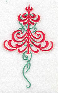 Embroidery Design: Christmas tree embellished large<br> 3.01w X 4.96h