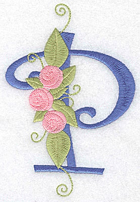 Embroidery Design: P large<br> 3.51w X 5.19h