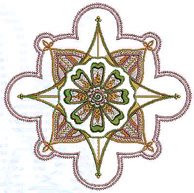 Embroidery Design: Henna flower 2 6.27w X 6.26h