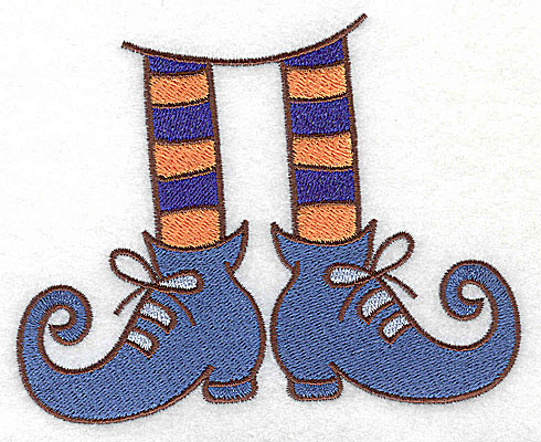 Embroidery Design: Witches legs and shoes large<br> 4.94w X 3.92h