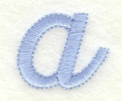 Embroidery Design: a lower case <br>1.17w X 0.97