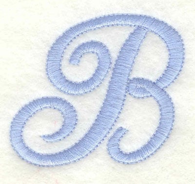 Embroidery Design: B upper case<br>2.29w X 1.99h