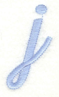 Embroidery Design: j lower case <br>1.13w X 2.04h