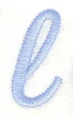 Embroidery Design: l lower case <br>0.89w X 1.67h