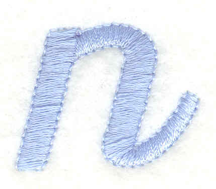 Embroidery Design: n lower case <br>1.24w X 0.95h