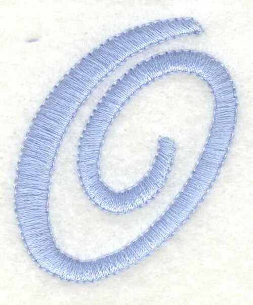 Embroidery Design: O upper case <br>1.69w X 1.99h