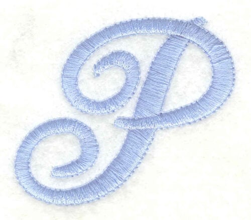 Embroidery Design: P upper case<br>2.35w X 2.02h
