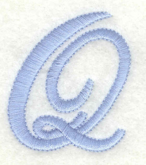 Embroidery Design: Q upper case<br>1.71w X 1.97h