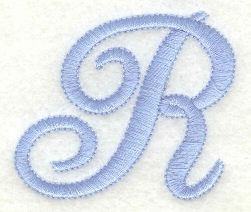 Embroidery Design: R upper case <br>2.35w X 2.01h