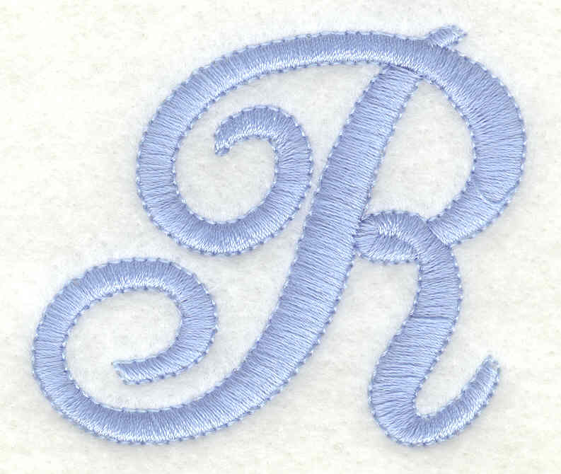 products-products-AIHS135 | Embroidery Legacy Embroidery Design: R upper case <br>2.35w X 2.01h