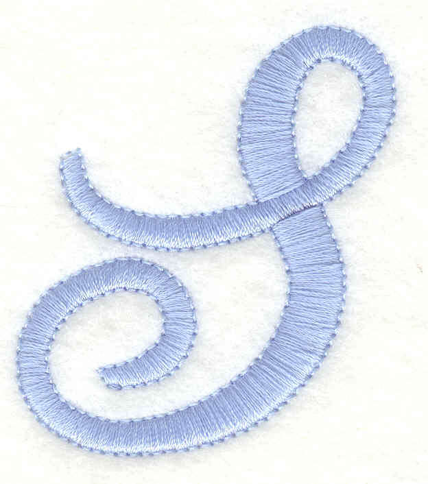 products-products-AIHS137 | Embroidery Legacy Embroidery Design: S upper case <br>1.93w X 2.03h