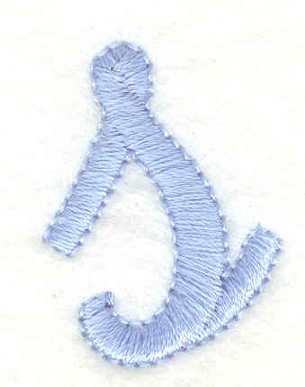 Embroidery Design: s lower case<br>0.88w X 1.19h