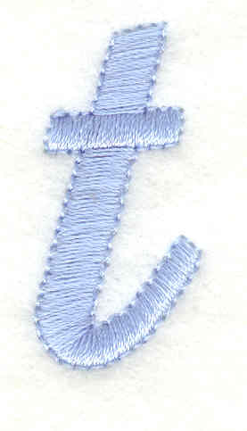 Embroidery Design: t lower case<br>0.64w X 1.29h