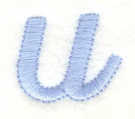 Embroidery Design: u lower case <br>1.13w X 0.92h