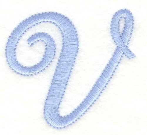 Embroidery Design: V upper case<br>2.21w X 1.99h