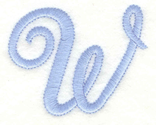Embroidery Design: W upper case <br>2.54w X 1.97h