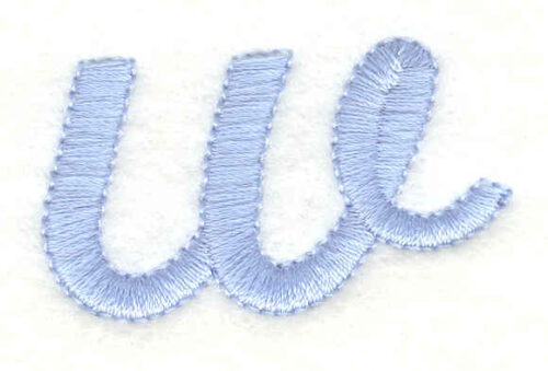 Embroidery Design: w lower case <br>1.66w X 0.95h