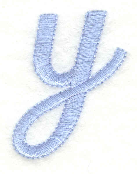 Embroidery Design: y lower case<br>1.37w X 1.66h