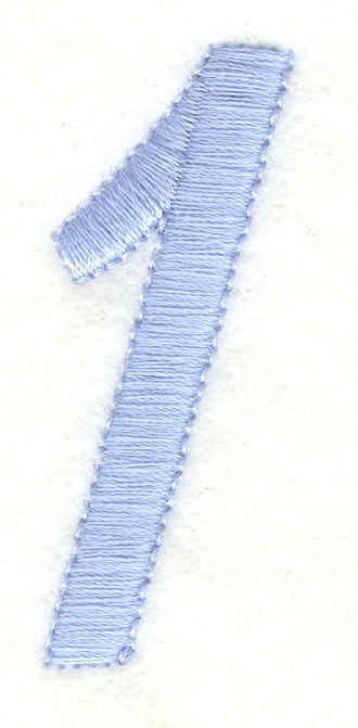 Embroidery Design: Number 1<br>0.81w X 1.91h