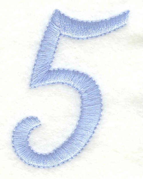 Embroidery Design: Number 5<br>1.37w X 1.92h