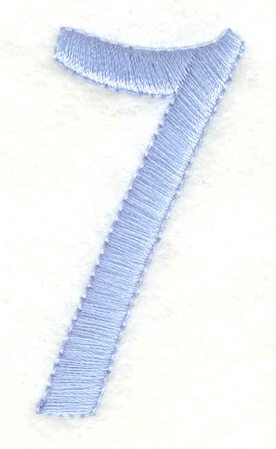 Embroidery Design: Number 7<br>1.00w X 1.90h