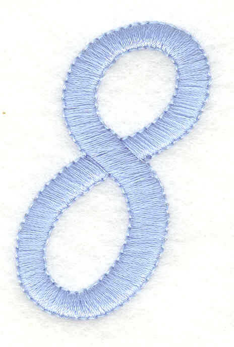 Embroidery Design: Number 8<br>1.27w X 1.97h