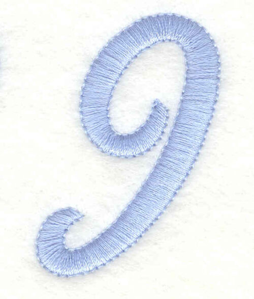 Embroidery Design: Number 9<br>1.37w X 1.97h