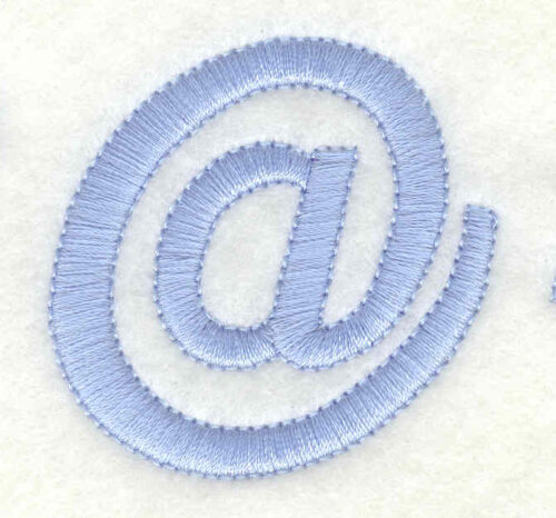 Embroidery Design: At symbol<br>1.81w X 1.77h