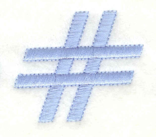 Embroidery Design: Number sign<br>1.74w x 1.45h