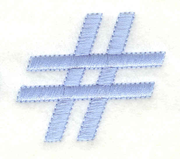 products-products-AIHS165 | Embroidery Legacy Embroidery Design: Number sign<br>1.74w x 1.45h
