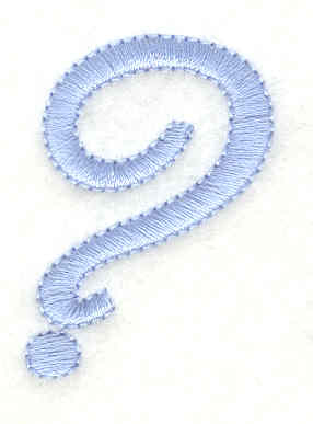 Embroidery Design: Question mark<br>1.18w X 1.55h