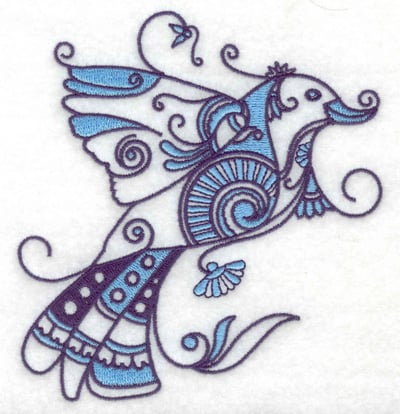 Embroidery Design: Bird D large<br> 4.64w X 4.96h